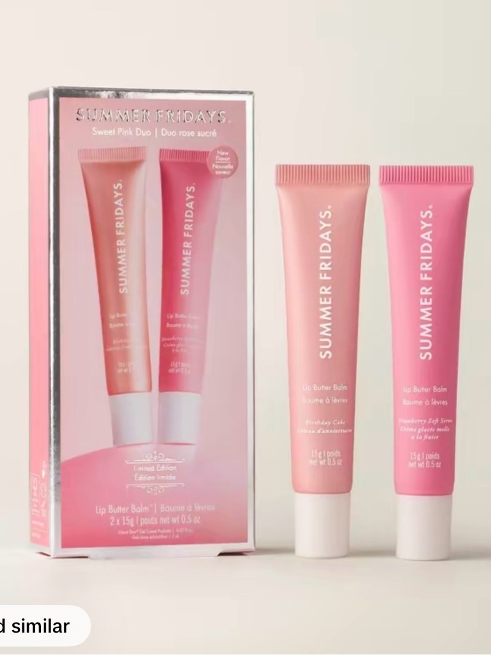 Summer Fridays Lip Butter Balm Duo - Summer Fridays Sweet Pink Duo